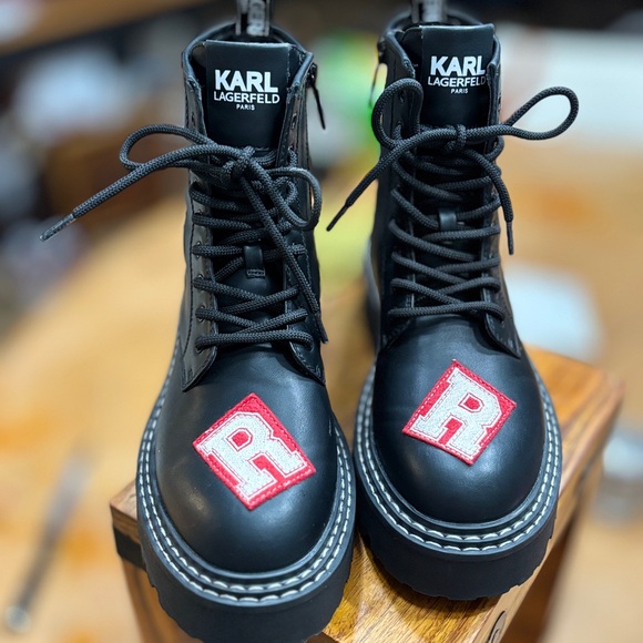 NWT Karl Lagerfeld Combat Boot Dixie - Picture 1 of 6